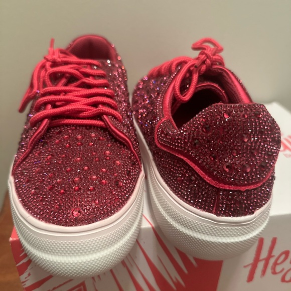 NWT Heygirl by Corkys Glittery Fuchsia Sneakers - Picture 8 of 10